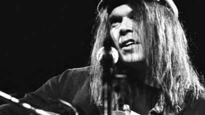Neil Young performing