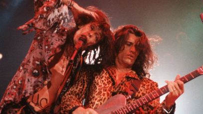 Aerosmith performing