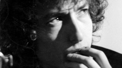 Bob Dylan looking to the side