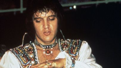 Elvis Presley performing
