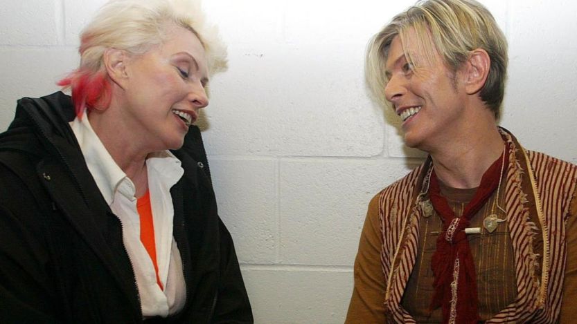 Debbie Harry and David Bowie speaking