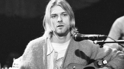 Kurt Cobain performing at MTV Unplugged in 1993