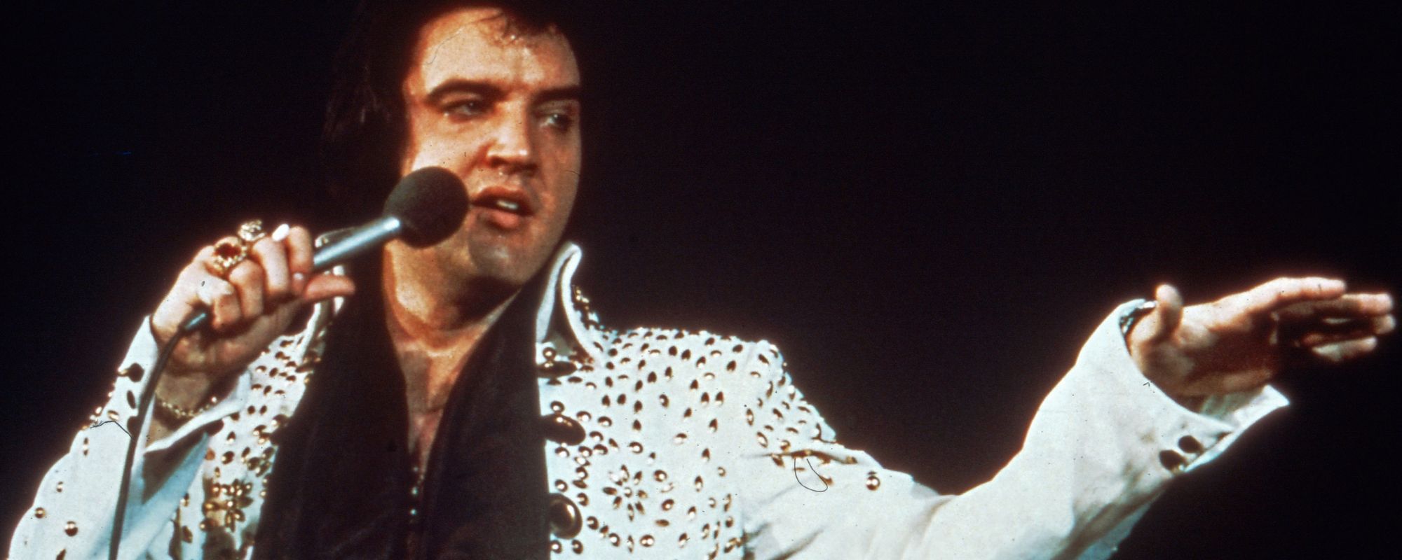 Elvis Presley performing in Las Vegas