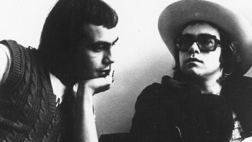 Bernie Taupin and Elton John, co-writers of "Don't Go Breaking My Heart"