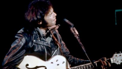 Neil Young performing