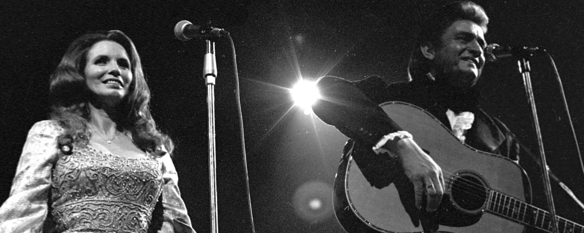 June Carter and Johnny Cash performing