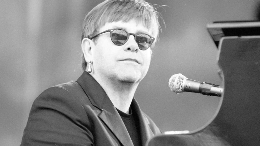 Elton John performing