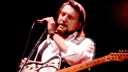 Waylon Jennings performing