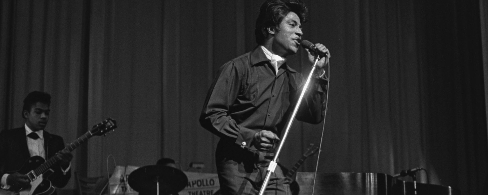 Little Richard performing with band that also included Jimi Hendrix