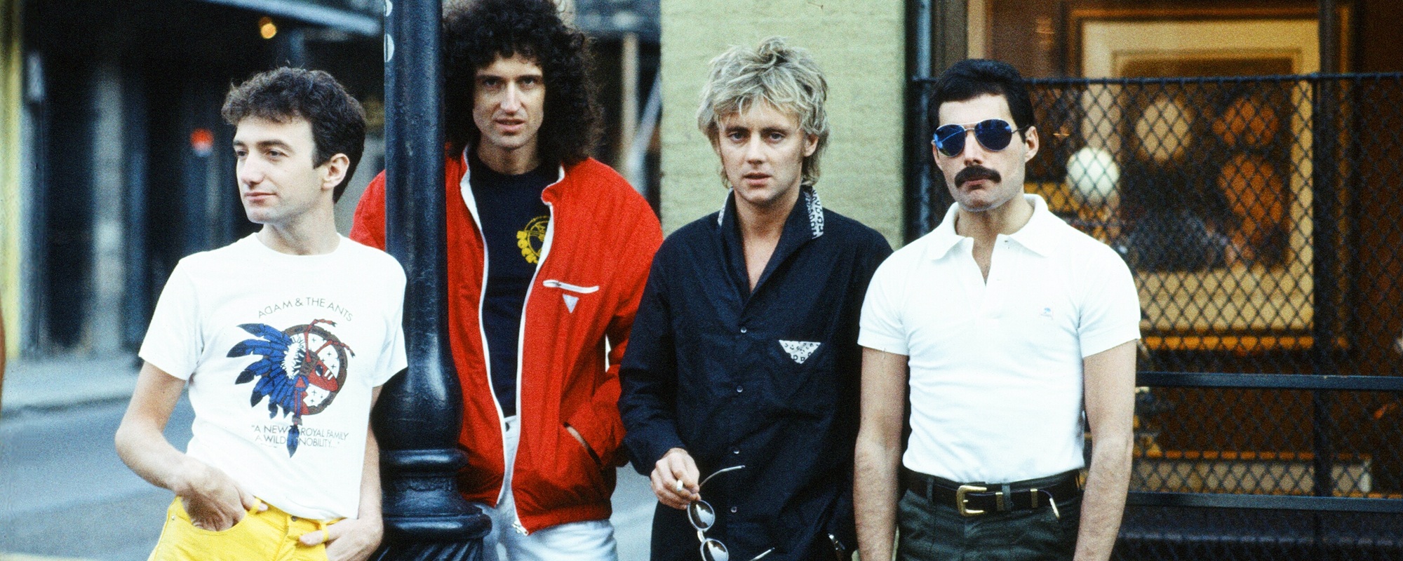 Queen, the rock band Freddie Mercury, Brian May, Roger Taylor and John Deacon seen here in New Orleans, USA