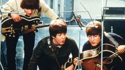 John Lennon and Paul McCartney of the Beatles