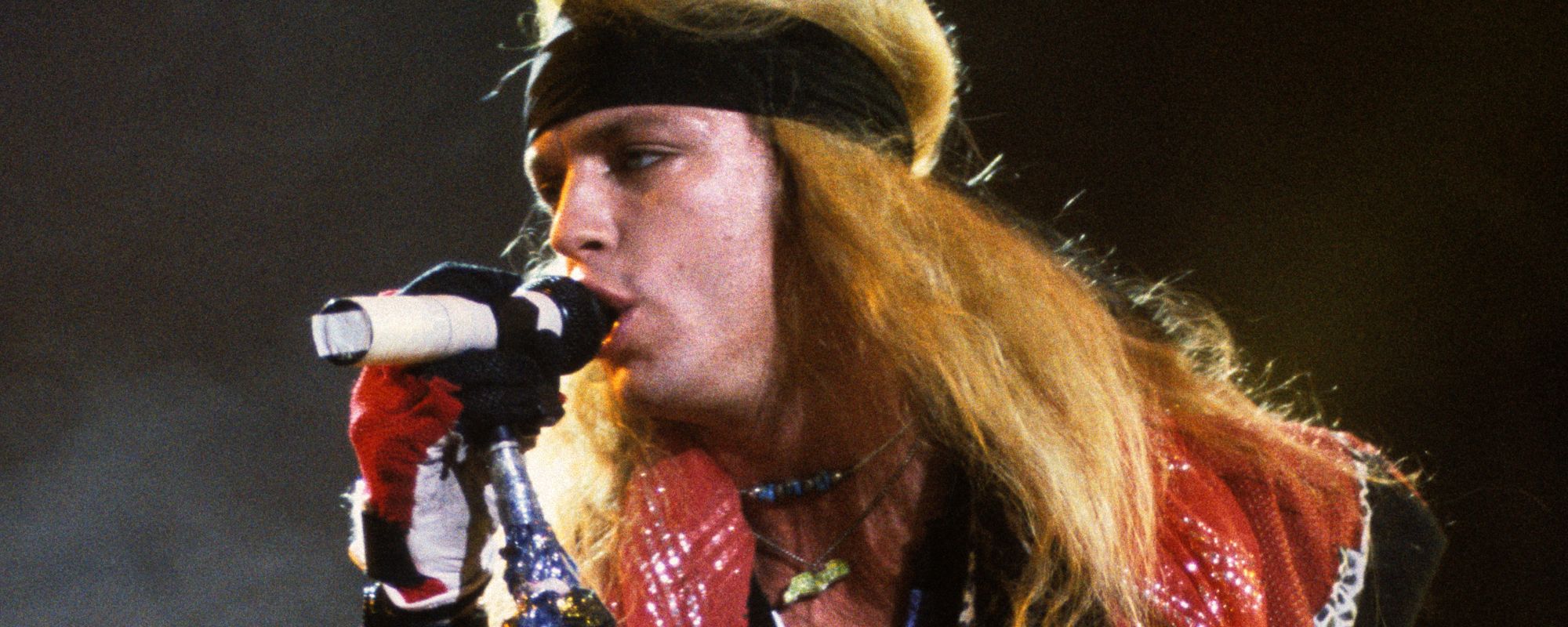 Bret Michaels performing in 1991