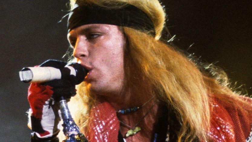 Bret Michaels performing in 1991