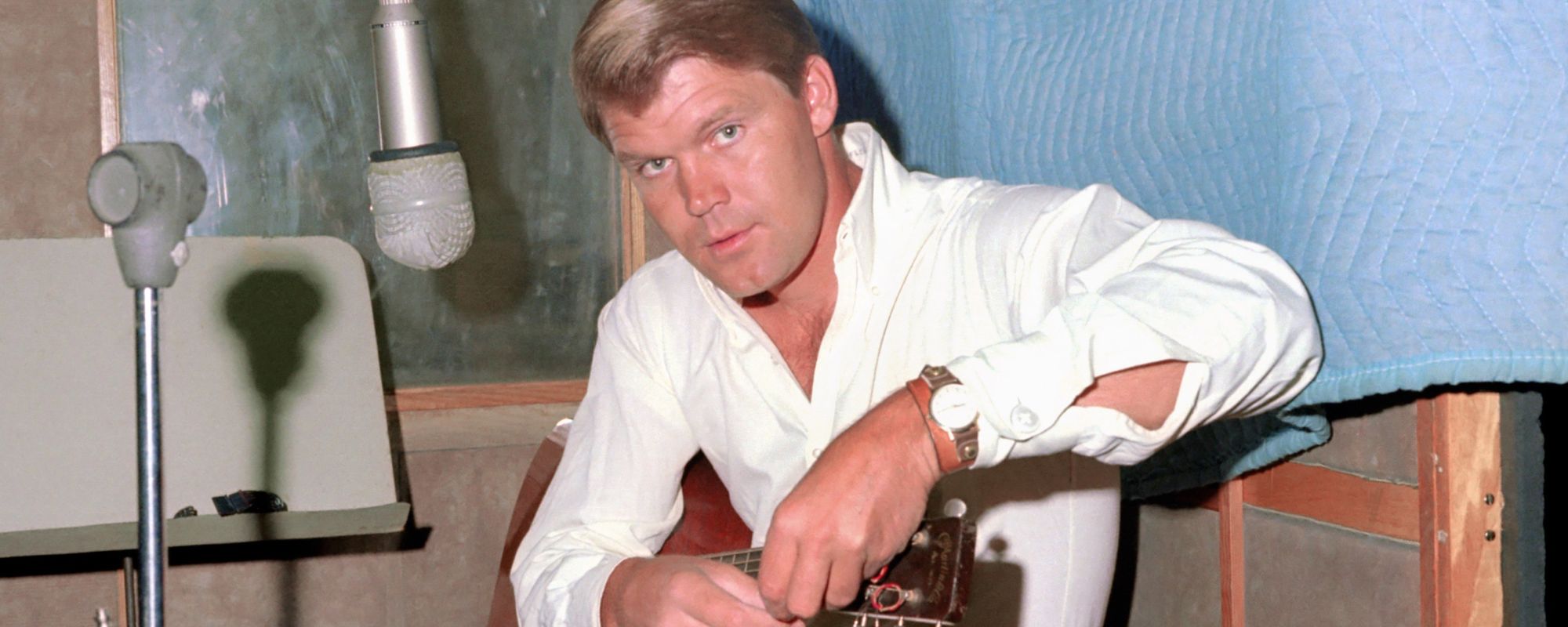 Glen Campbell in the studio