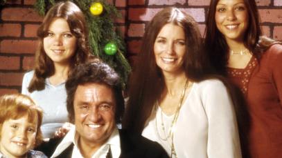 Johnny Cash and his family