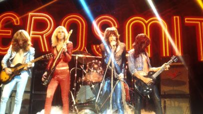 Aerosmith performing in the early 1970s
