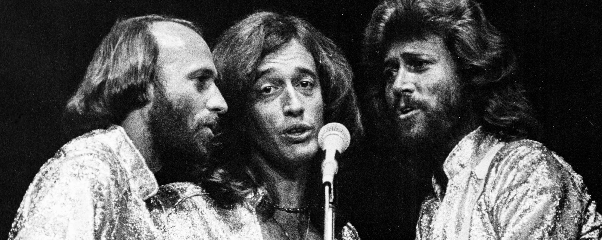 The Bee Gees performing in the 1970s