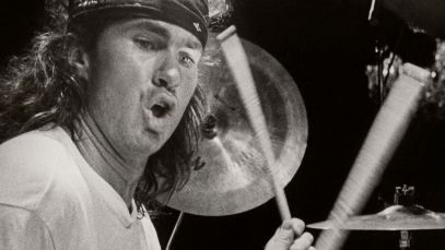 Chad Smith of the Red Hot Chili Peppers performing