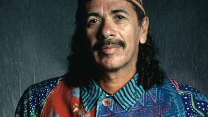 Carlos Santana wearing Jimi Hendrix shirt