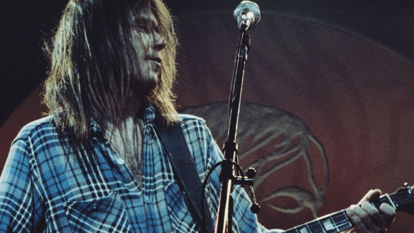 Neil Young performing