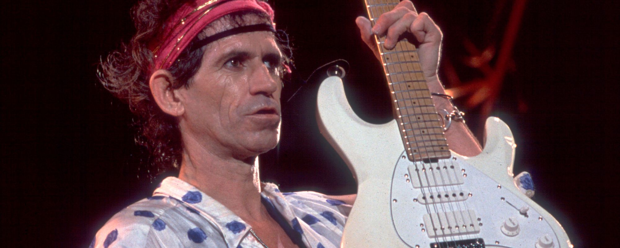 Keith Richards playing guitar