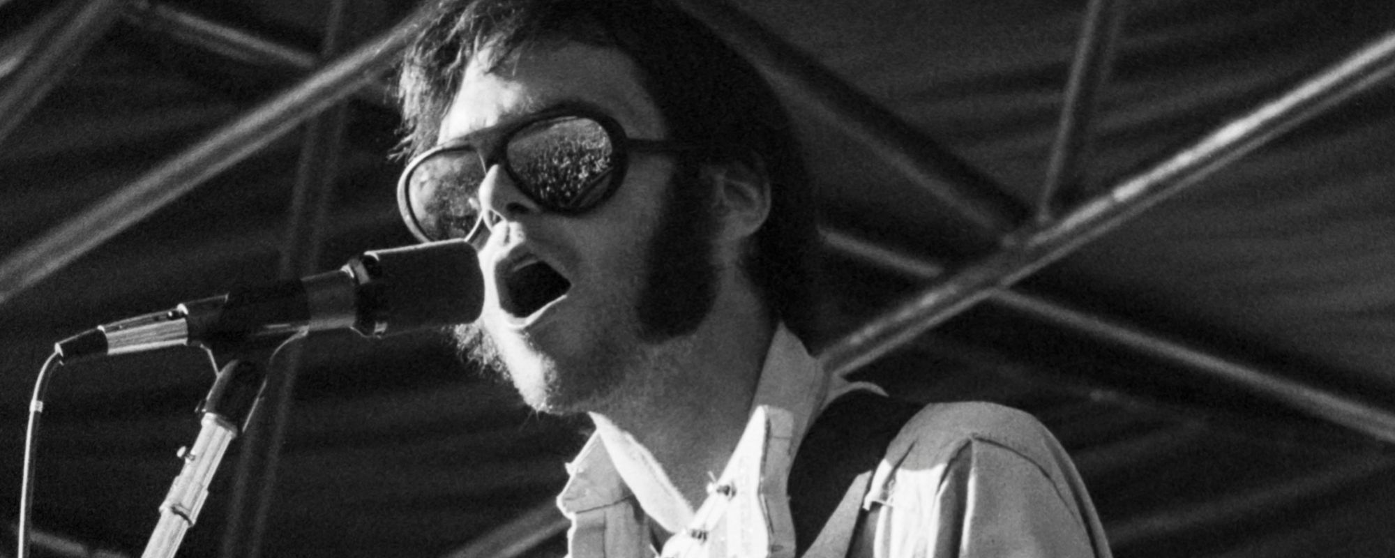 Neil Young performing in 1974