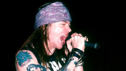 Axl Rose of Guns N' Roses in concert (Photo by Jeffrey Mayer/WireImage)