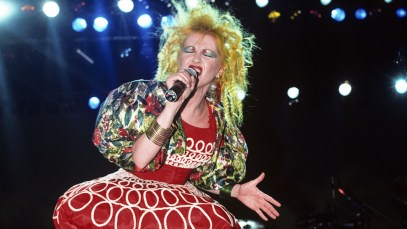 (MANDATORY CREDIT Ebet Roberts/Getty Images) Cyndi Lauper performing at a WNEW Christmas Concert at Madison Square Garden in New York City on December 19, 1986. (Photo by Ebet Roberts/Redferns)
